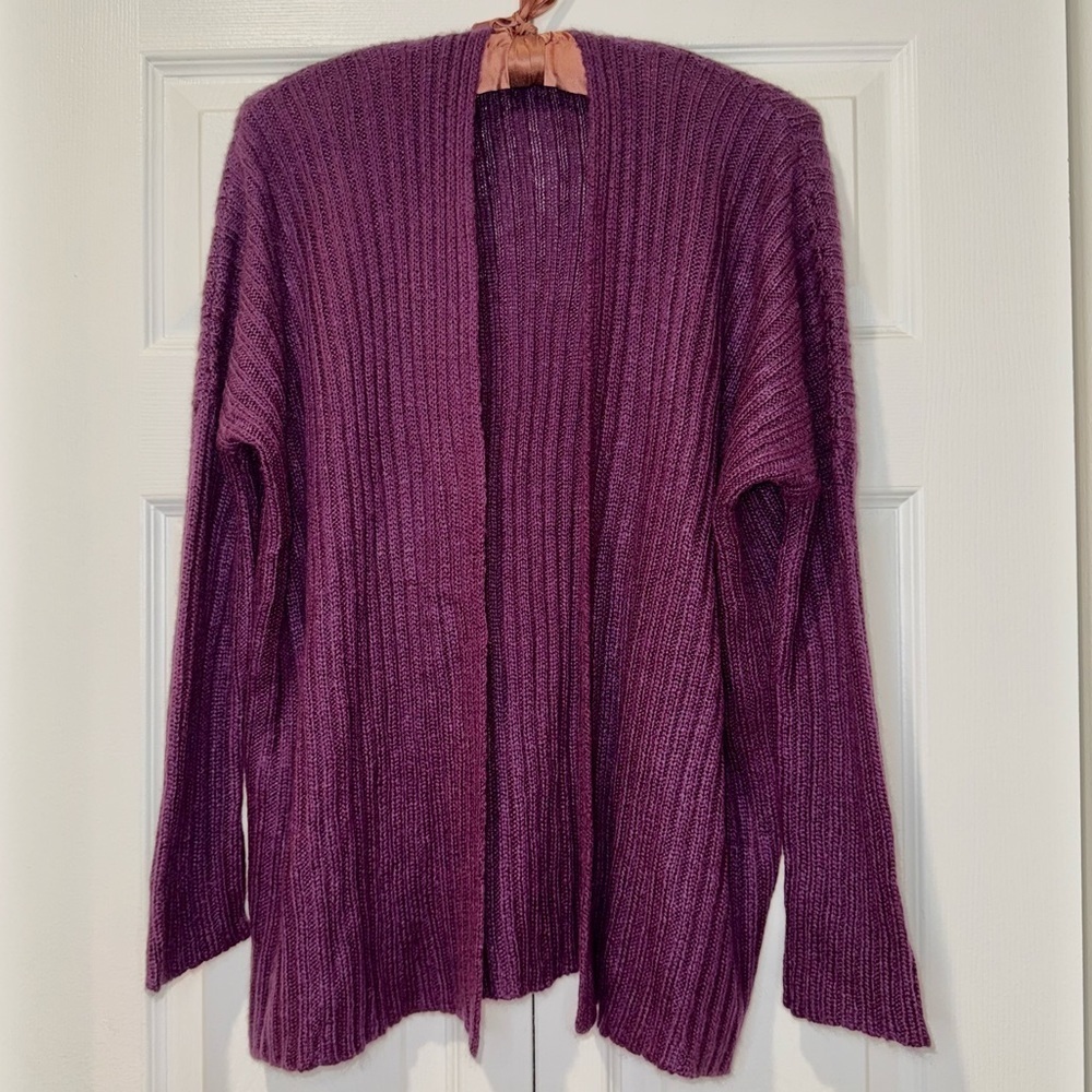 Wooden Ships Open Front deep Purple Cardigan Size oversized X / S